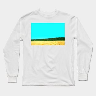 View from Chiaravalle Abbey at agricultural fields Long Sleeve T-Shirt